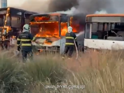 Yararsız avtobuslar külə döndü - GÖRÜNTÜ