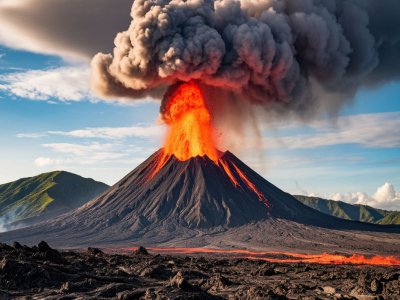 Adalarda yeni vulkan püskürməsi