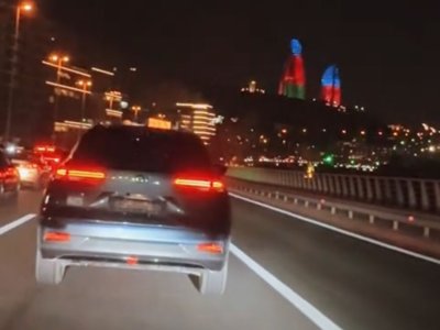 Nömrəni söküb avtobus zolağına daxil olan qazi imiş - VİDEO