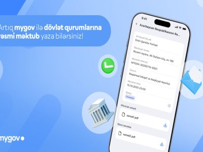 Vətəndaşlar “mygov” üzərindən istənilən dövlət qurumuna məktub göndərə biləcəklər