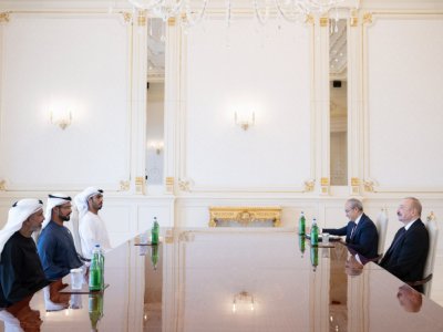 Ərəb şirkətlərinin rəhbərləri İlham Əliyevin qəbulunda - FOTO