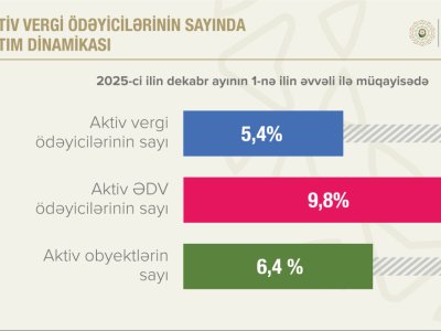 Aktiv vergi ödəyicilərinin sayı AÇIQLANDI