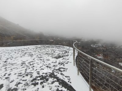 Laçın şəhərinə ilk qar yağdı - FOTO