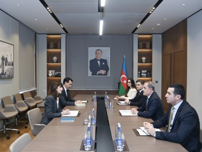 Diplomatik fəaliyyəti başa çatan&nbsp;Vladanka Andreyeva Ceyhun Bayramovla görüşdü