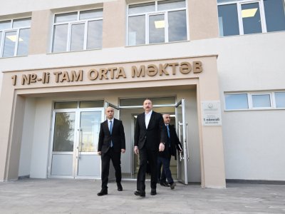 Kərkicahan qəsəbə 1 nömrəli tam orta məktəbin binası istifadəyə verildi - FOTO