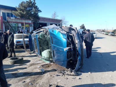 Sabirabadda ağır qəza - Sürücü öldü