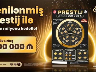&ldquo;Prestij&rdquo; lotereyasında yarım milyon uduş sahibini gözləyir