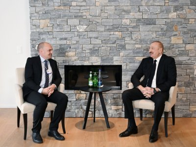 Prezident Davosda daha bir görüş keçirdi - FOTO