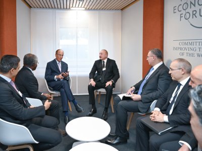 İlham Əliyev Davosda daha bir görüş keçirdi