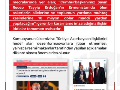 Türkiyədən açıqlama: Ərdoğanın Ermənistanla bağlı sərəncamı saxtadır