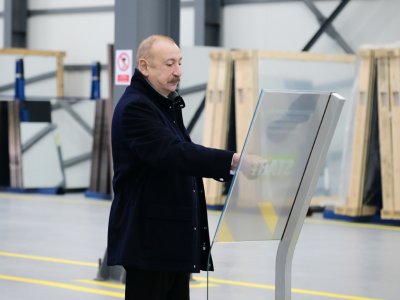 Prezident Sumqayıtda zavodun&nbsp;açılışında - FOTOLAR
