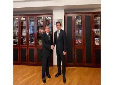 Hikmət Hacıyev səfirlə əməkdaşlığı müzakirə etdi