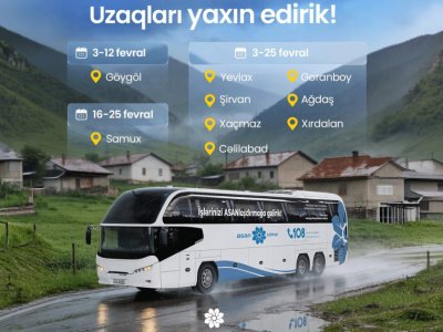 Fevralda vətəndaşlara səyyar xidmət göstəriləcək ÜNVANLAR