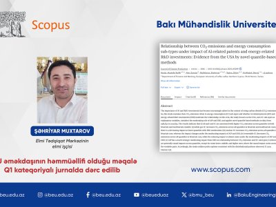 BMU əməkdaşının elmi araşdırması Q1 kateqoriyalı jurnalda