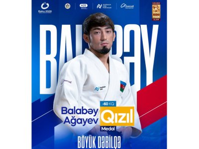 Azərbaycan cüdoçusu Parisdə qızıl medal qazandı