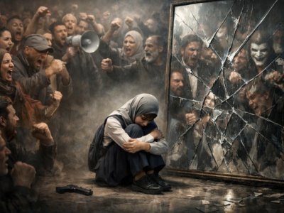 Yalana Məcnun kütlə, "İdrak" liseyi qışqırığı və sınan güzgü