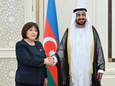 Sahibə Qafarova Ərəb Parlamentinin prezidenti ilə görüşdü - FOTOLAR