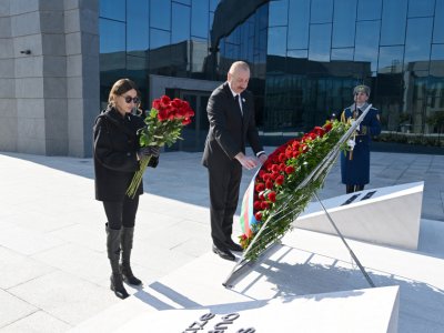 Prezident Xocalı Soyqırımı Memorialının açılışında - FOTOLAR