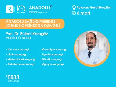 Türkiyənin tanınmış həkmi "Referans"da pasiyentləri qəbul edəcək