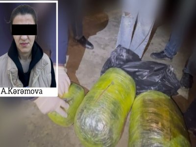Sabirabadda qadın 14 kq narkotiklə tutuldu