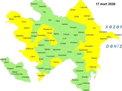 30 şəhər və rayonla bağlı XƏBƏRDARLIQ - SİYAHI