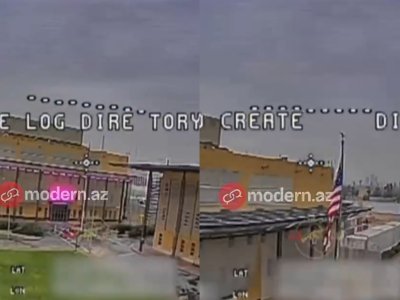 ABŞ səfirliyi üzərində şübhəli dron uçuşu - VİDEO