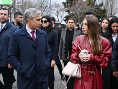 Alena Əliyeva Novruz yarmarkasında - FOTOLAR