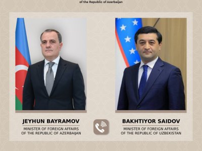 Ceyhun Bayramov özbək həmkarı ilə Yaxın Şərqdən danışdı