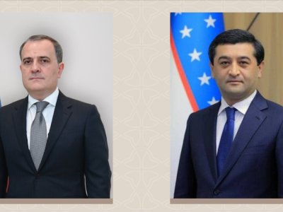 Ceyhun Bayramov özbək həmkarı ilə Yaxın Şərqdən danışdı