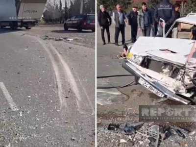 Salyanda minik və yük avtomobili&nbsp;toqquşub, xəsarət alanlar var