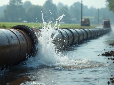 Magistral su xətti partladı, rayon mərkəzi ilə 6 kənd susuz qaldı