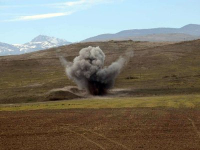 Ağdərədə mina partlayışı - yaralanan var