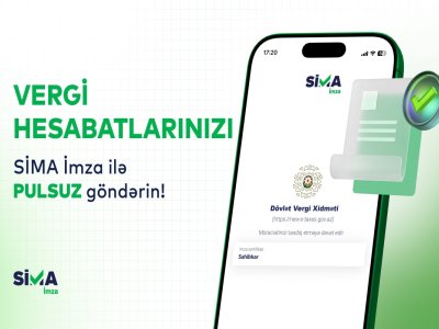 &ldquo;SİMA İmza&rdquo; ilə vergi hesabatlarını pulsuz təqdim et!