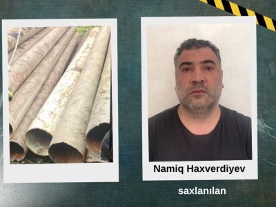 Su boruları oğurlayan şəxs saxlanıldı