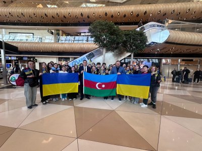 Ukraynalı uşaqların daha bir qrupu Azərbaycana gəldi