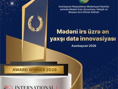 Dövlət Xidməti mədəni irs üzrə&nbsp;beynəlxalq mükafata layiq görülüb