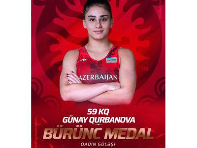 Azərbaycanın qadın güləşçisi Avropa üçüncüsü olub