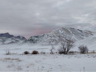 Snowing in Dashkasan and Gadabay
