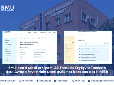 BMU-nun 6 ixtisası Avropa Reyestrinin bazasına&nbsp;daxil edilib