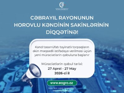 Cəbrayıl sakinlərinin nəzərinə! -&nbsp;Qəbul başlanılır