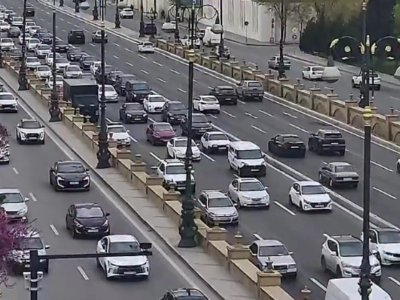 Hazırda tıxac olan Bakı küçələri