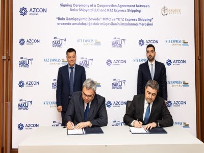 &ldquo;Bakı Gəmiqayırma Zavodu&rdquo; və &ldquo;KTZ Express Shipping&rdquo; arasında müqavilə imzalandı