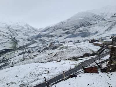 Xınalığa qar yağır - FOTO