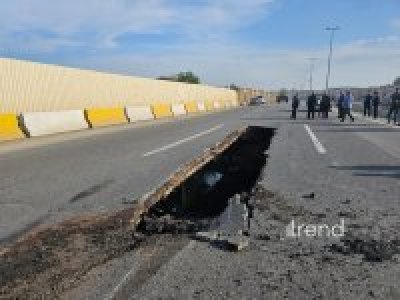 Magistral yol çökdü, Bakıya giriş bağlandı