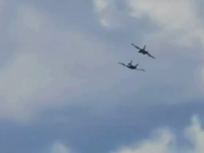 Aviaşouda qırıcılar toqquşdu