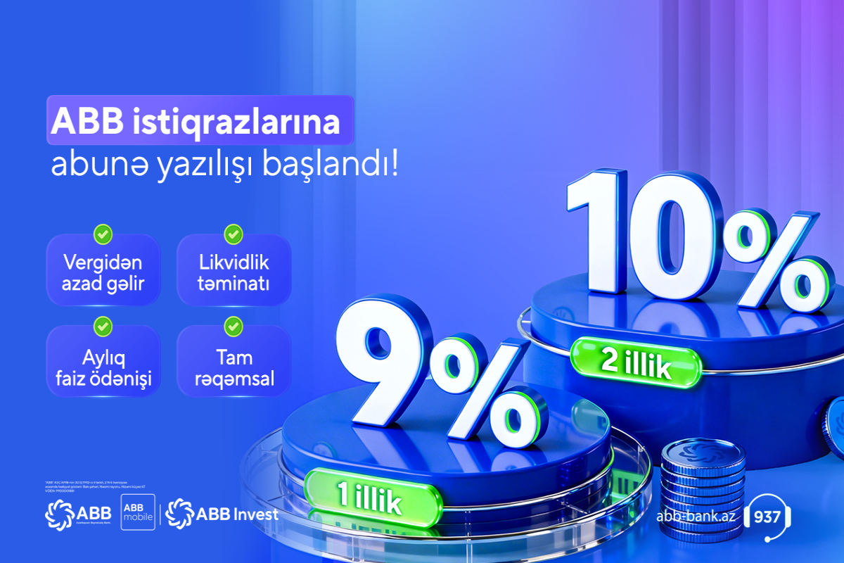 ABB 3-cü dəfə istiqraz emissiyasına başlayıb