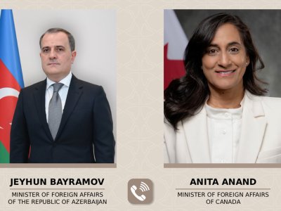 Ceyhun Bayramov kanadalı həmkarı ilə danışdı