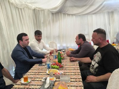 Mahir Süleymanlı şəhid anasının hüzr mərasimində - FOTO