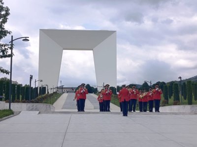 Xankəndidə Zəfər Parkında Zəfər marşı səsləndirildi - FOTO