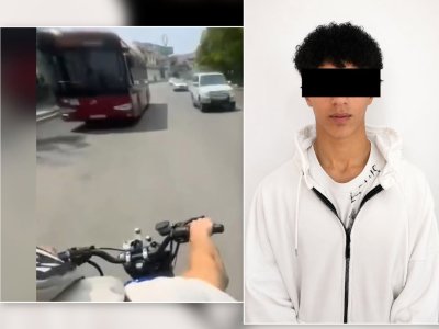 Təhlükəli motosiklet sürücüsü saxlanıldı